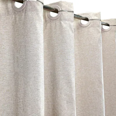 Produktbild von Duschvorhang, Leinenoptik, 180 x 200 cm, beige, ohne Haken