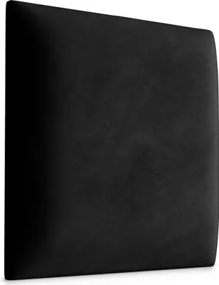 Produktbild von Muralo Polsterpaneel WANDKISSEN Wandpolster Bettkopfteil Wandpaneel Schwarz 50 cm x 50 cm
