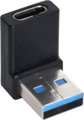 Produktbild von USB 3.1 Adapter Typ C Buchse zu 3.0 Typ A Stecker Winkel Kabel in Schwarz
