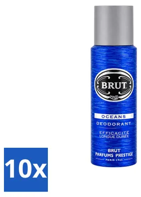 Productafbeelding van 10 x Brut Oceans Deodorant Spray - 200 ml - Voordeelverpakking - 10 stuks