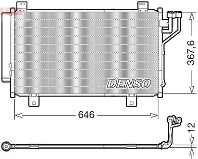 Obrázok produktu pre Kondenzátor, klimatizácia DENSO DCN44012