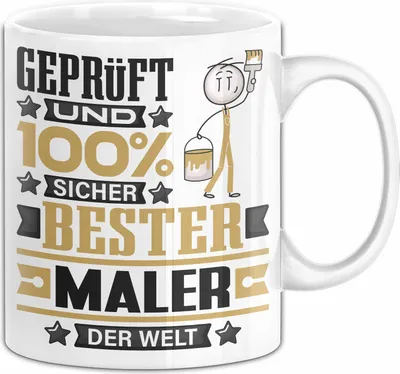 Produktbild von Maler Geschenk Lustiger Spruch für Maler Geschenkidee Bester Maler Der Welt (Weiß)