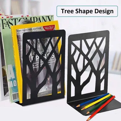 Produktbild von Famanu Bücherstützen-Set – für Bücherregal – Buchhalter für Regale