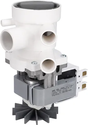 Produktbild von Ablaufpumpe mit Pumpenstutzen und Flusensiebeinsatz Rechtslauf Laugenpumpe Spaltmotorpumpe Pumpe 100 Watt Waschmaschine wie Bosch Siemens 140268 00140268 Constructa DeDietrich