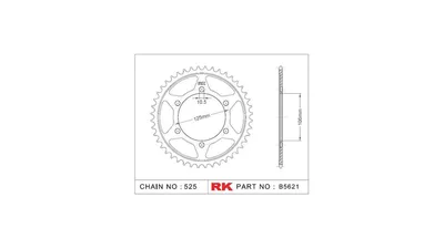 Obrázok produktu pre RK Kettenrad 525 50Z Stahl Silber