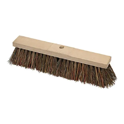 Image de Nölle Balai de rue Piassava longueur 400mm 6 / 16 rangées avec trou de manche selle de bois - 245200