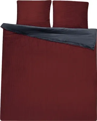 Produktbild von Winter Bettwäsche Cord Optik Uni Teddy Plüsch Nicki Warme Fleece Cashmere Touch, Größe:155x220 cm, Farbe:Bordeaux