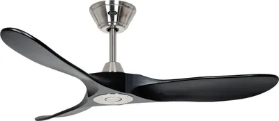 Immagine prodotto di Ventilatore da soffitto a risparmio energetico con telecomando Eco Genuino 122 cm Cromo opaco / Nero opaco