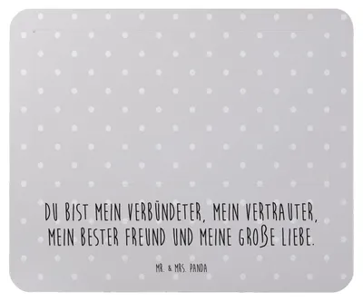 Produktbild von Mr. & Mrs. Panda Mouse Pad Axolotl Freundin - Grau Pastell - Geschenk, laptop mousepad, mausteppich, computer mauspad, Valentinstag, Freund, Paar, Liebe