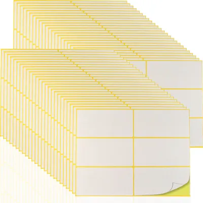Obrázek produktu pro 180 samolepicích štítků pro označování, samolepicí štítek 100 x 50 mm, bílý odnímatelný, popisovatelný štítek, vhodný pro školy, kanceláře a domácnosti