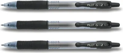 Produktbild von Pilot G2 Druck-Gelschreiber 3er Set schwarz