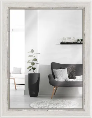 Produktbild von MendeFrames H640 Wandspiegel Shabby-Chic weiß 30x90 cm
