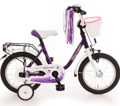 Produktbild von Kinderfahrrad 14 Zoll Fahrrad für Kinder Mädchen Kinderrad Mädchenfahrrad Lila
