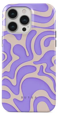 A product shot of a phone case with a wavy pattern.
