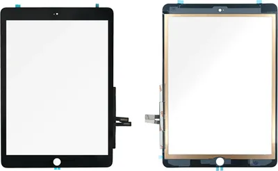 Produktbild von Touchscreen + Displayglas kompatibel mit Apple iPad 6 (2018) 9.7  (A1893/A1954), schwarz