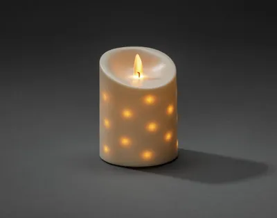 Produktbild von Konstsmide LED Kerze, mit 8h Timer, 1 warm weiße Diode, batteriebetrieben, Außen (IP44), Batterie: 2 x D 1,5V (exkl.) - 1848-100