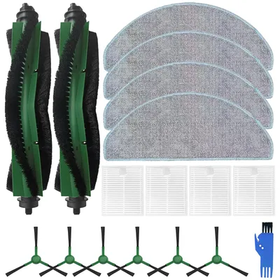 Zubehör für Roomba 105 Combo – 2 Hauptbürsten, 4 Filter, 4 Tücher