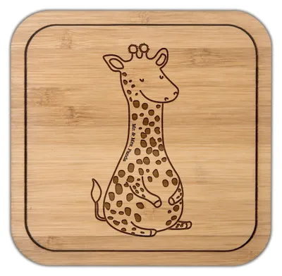 Produktbild von Mr. & Mrs. Panda Untersetzer Kork Giraffe Zufrieden - Transparent - Geschenk, Afrika, gläseruntersetzer, Tischuntersetzer, Wildtiere, Tassenuntersetzer, Coaster, Glück