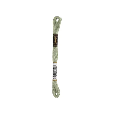 Image de Fil à broder Anchor 4635000-00858 gris-vert Fil à broder, 100 % coton