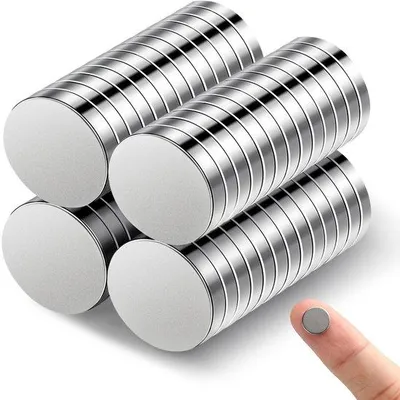 Produktbild von Starke Neodymmagneten 10x2mm 52 Stück Mini N35 Magnete silber