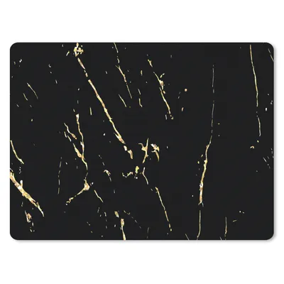 Produktbild von MuchoWow® Mauspad Mousepad Marmor - Schwarz - Gold - Luxus 23x19 cm - Mousepads - Maus Mat - Pad - Mausunterlage - Schreibtischunterlage - Mauspad