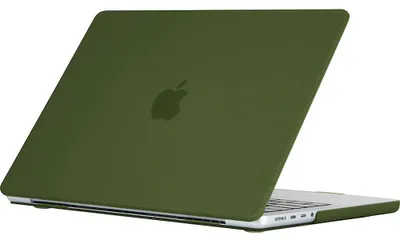 Produktbild von Mobigear Cream Matte Schutzhülle für MacBook Pro 14 Zoll (2021-2026), Hartschalenhülle, Modell A2442 / A2779 / A2918 / A2992 / A3401 / A3112 / A3434 / A3427 / A3426, Farbe: Avocado