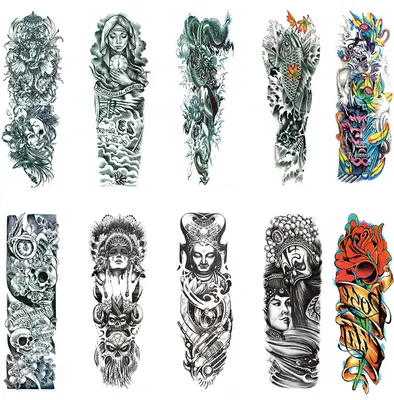 Produktbild von INF Temporäre Tattoo-Aufkleber - 10 Blatt Sortiment