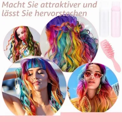 Produktbild von Haaröl-Applikator, 2 Applikatorflaschen für das Haar, Wurzelkamm für Haarfärbemittel mit Kopfmassagebürste