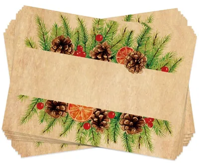 Produktbild von Weihnachtliche Etiketten zum Beschriften in Kraftpapier-Optik 25 Stück