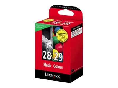 Produktbild von Lexmark Twin-Pack No.28/29 Black/Color Return Program Print Cartridges BLISTER, Tintenstrahl