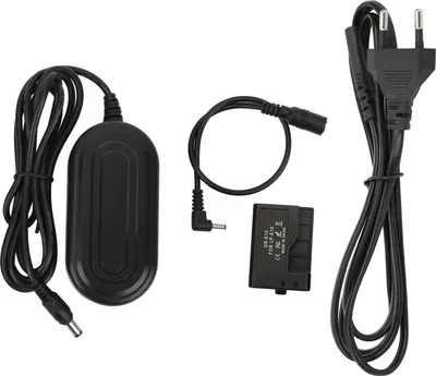 Produktbild von AC-Netzteil, DC-Koppler, LPE10, vollständig dekodiertes Dummy-Batterie-Set für Canon 1100D, 1200D, 1300D, 1500D