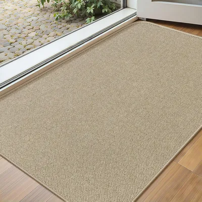 Immagine prodotto di Tappetino antiscivolo, beige, dimensioni 43 x 75 cm, ideale per l'ingresso