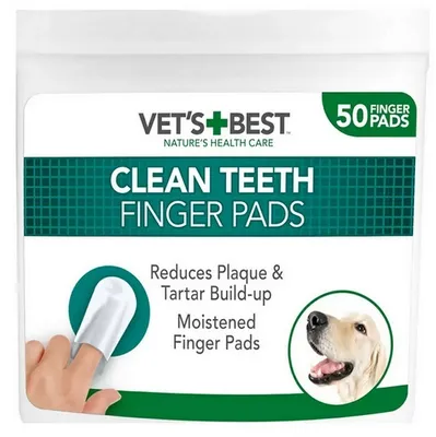 Obrázek produktu pro Vet's Best Čističe zubů prstové 50 Ks.