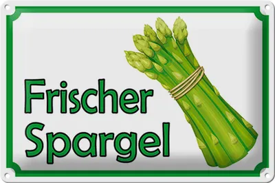 Produktbild von Blechschild Hinweis 30x20cm frischer Spargel Restaurant