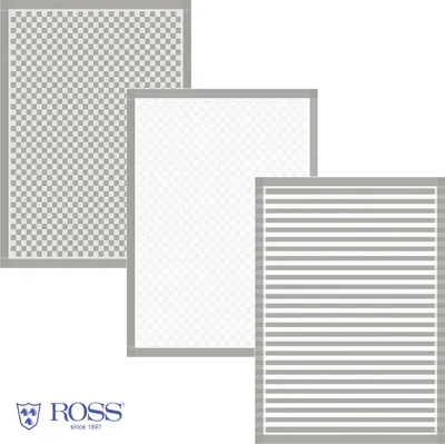 Produktbild von Ross 3-er Pack Baumwoll-Geschirrtuch Superior 50 x 70 cm Farbe Flanell