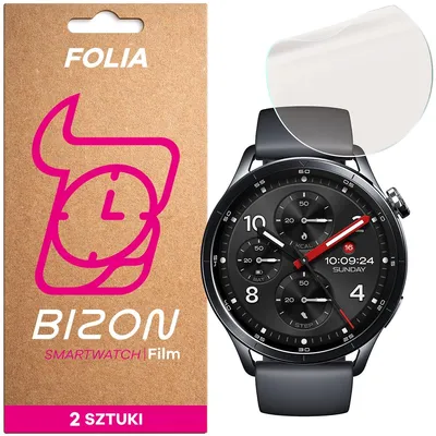 Produktbild von 2x Matte Folie für Xiaomi Watch S5, Bizon Watch Film Matte Duo