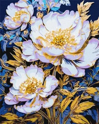 Immagine prodotto di Dipingere con i numeri - Fiori eleganti 40x50 cm - Ideyka