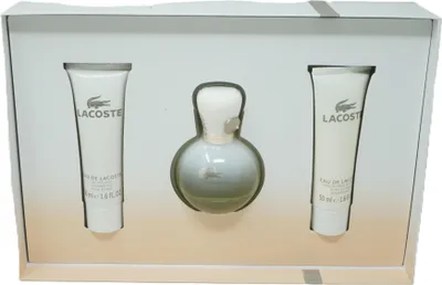 Obrázek produktu pro Lacoste Eau de Lacoste Eau de Parfum Dárková sada obsahuje: 50 ml parfémované vody + 50 ml tělového mléka + 50 ml sprchového gelu