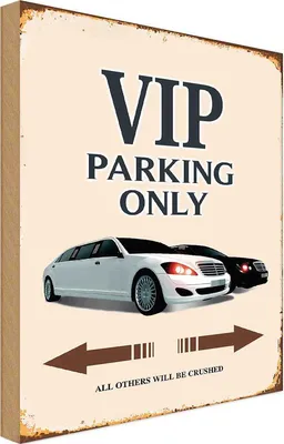 Produktbild von vianmo Holzschild 20x30 cm VIP Parking only all others will Parkplatzschild