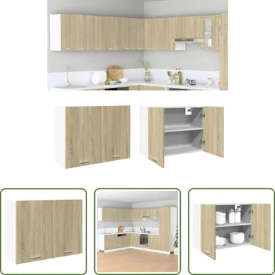 Obrázek produktu pro The Living Store nástěnná skříňka Sonoma dub 80x31x60 cm materiál na bázi dřeva