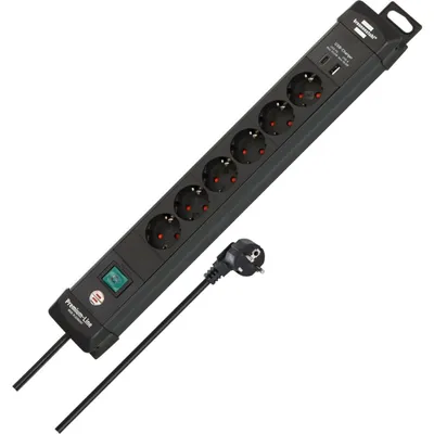 Immagine prodotto di Brennenstuhl 1951160608 Brennenstuhl Premium Line 6fach schwarz *DE*