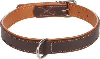 Produktbild von Flamingo Memphis gepolstertes Halsband braun, Maße: 45-55 cm / 27 mm
