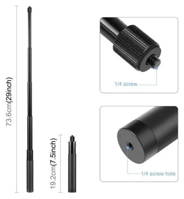 Productafbeelding van Verlengstok voor camera's zoals de Insta360 X3 / X2 / One RS (73,5 cm)