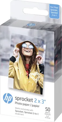 Produktbild von HP Zink Paper Sprocket 50 Stück Fotopapier