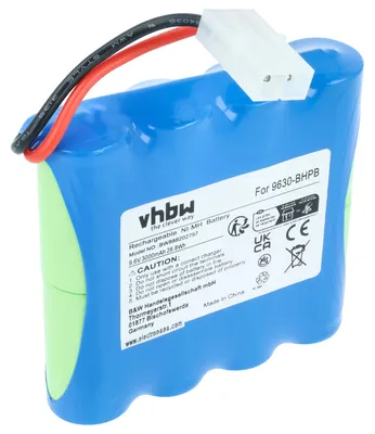 Produktbild von vhbw Akku Ersatz für Water Tech 9630-BHPB für Poolsauger (3000 mAh, 9,6 V, NiMH)