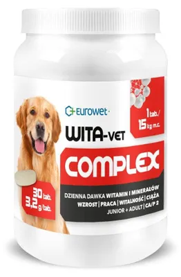 Immagine prodotto di EUROWET Wita-Vet Complex 3,2 g - integratori alimentari per cani - 30 compresse
