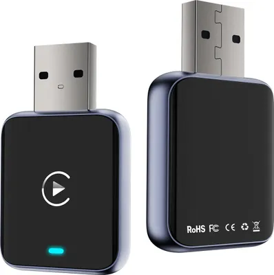 Produktbild von INF Kabelloser CarPlay Adapter: Intelligente Auto Konnektivitätsbox Blau