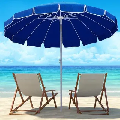 Image de Parasol résistant aux intempéries, mât en aluminium de 220 cm, toile en polyester 200 g, protection UV