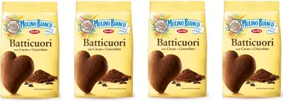 Produktbild von Mulino Bianco Kekse "Batticuori" (350g) - 4er Pack of 350 g - [1,40 Kg]