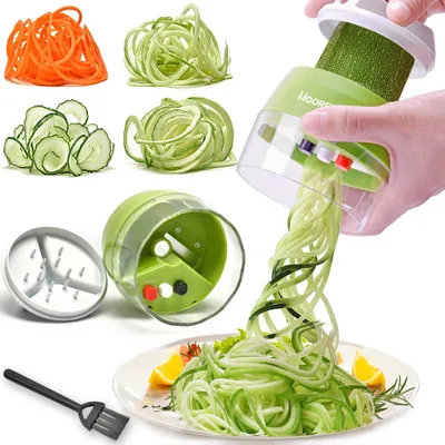 Produktbild von Spiralschneider 4 in 1 Gemüseschneider Gemüsehobel für Gemüsespaghetti, Zucchini, Karotte, Gurke, Kürbis, Kartoffel